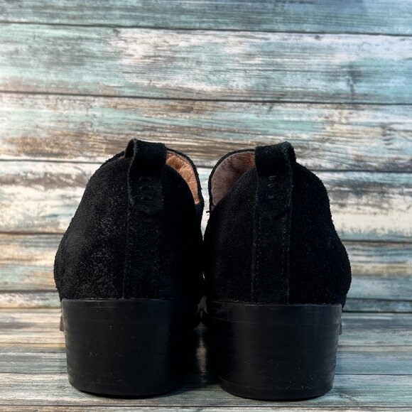Montana Chelsea Booties Womens 10M Black Suede Slip On Low Block Heel Ankle - Picture 7 of 12